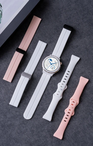 Huawei GT3 Pro 43mm Beyaz Nefes Alabilir Silikon Kordon + TPU Kılıf - 11