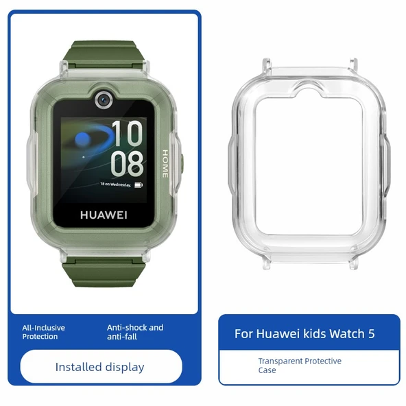 Huawei Çocuk Saati Koruyucu Kılıf - Kids Watch 5/5 Vital Edition - Şeffaf