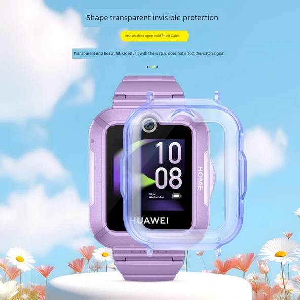 Huawei Çocuk Saati Koruyucu Kılıf - Kids 5Pro - Pudra - 5