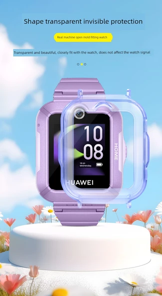 Huawei Çocuk Saati Koruyucu Kılıf - Kids 5Pro - Pudra - 9