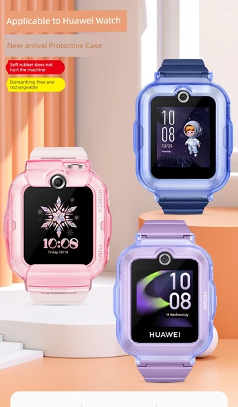 Huawei Çocuk Saati Koruyucu Kılıf - Kids 5Pro - Pudra - 7