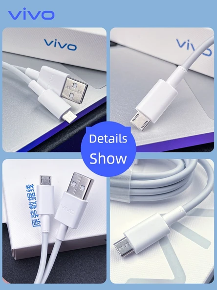 Android Micro USB Data Kablosu - Çift Motor Hızlı Şarj - 1 Metre - 3