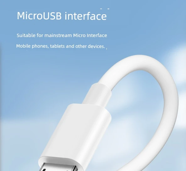 Android Micro USB Data Kablosu - Çift Motor Hızlı Şarj - 1 Metre - 9