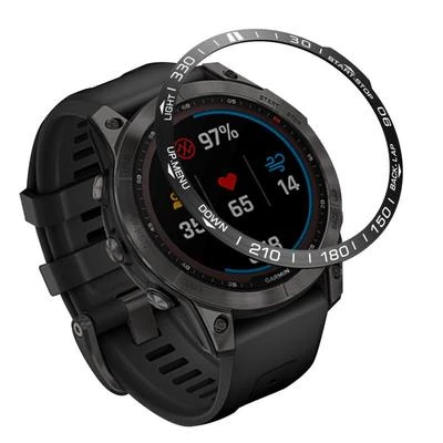 Garmin Fenix 7/7 Pro Siyah Halka, 2 Film, 2 Toz Tıkacı