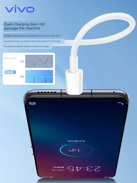 Android Micro USB Data Kablosu - Çift Motor Hızlı Şarj - 1 Metre - 4