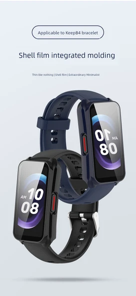 Keep Bracelet B3 Uyumlu - Siyah Tam Koruma Kılıf - 9