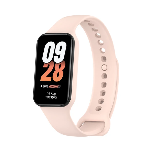 Xiaomi Band 8 Active Uyumlu Silikon Kordon - Bahar Pembesi