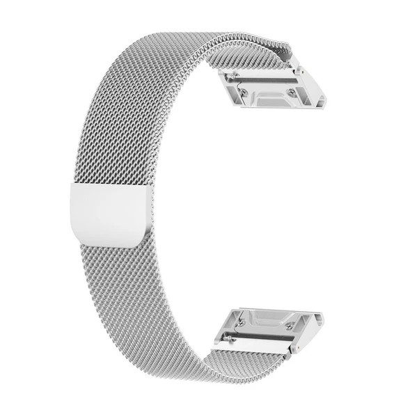 Garmin Fenix 7/6/5 22mm Üç Bilyalı Çelik Kordon - Rose Gold - Resim 9