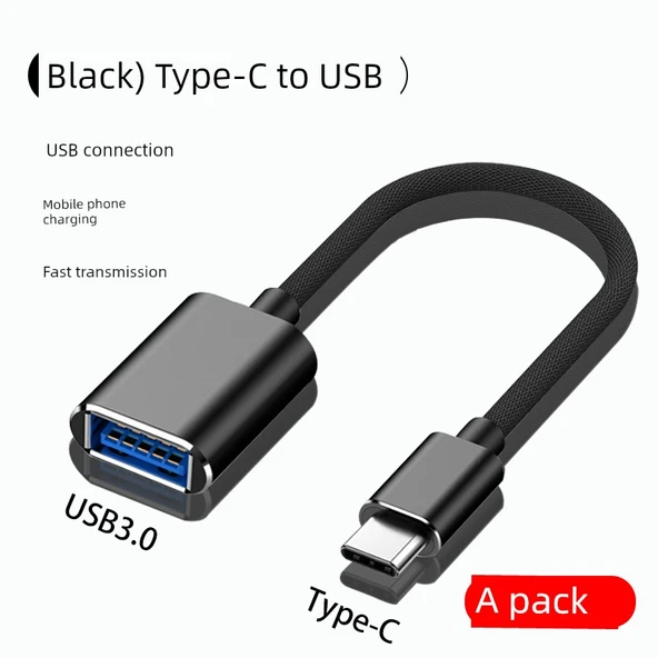 Type-C OTG Adaptör - Beyefendi Siyahı