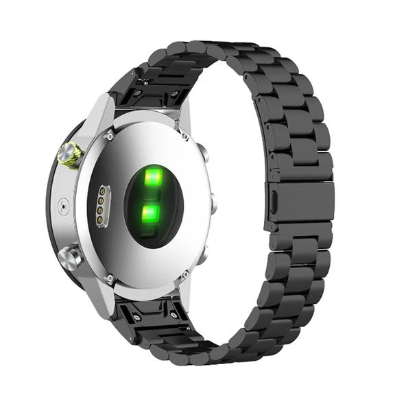 Garmin Fenix 7/6/5 22mm Üç Bilyalı Çelik Kordon - Rose Gold - Resim 6