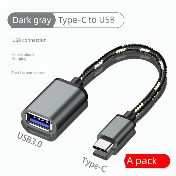 Type-C OTG Adaptör - Uzay Grisi