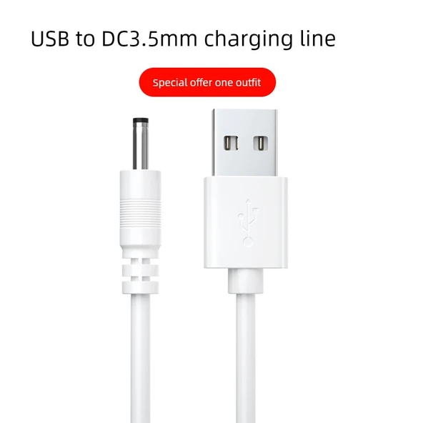 USB - DC3.5mm Şarj Kablosu - 0.3m - Özel Tekli Paket