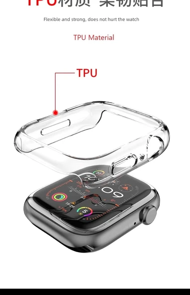 Apple Watch 4/5/6 SE 40mm Şeffaf Yumuşak Kılıf - 9