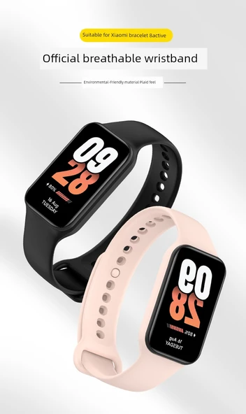 Xiaomi Band 8 Active Uyumlu Silikon Kordon - Turuncu - 7