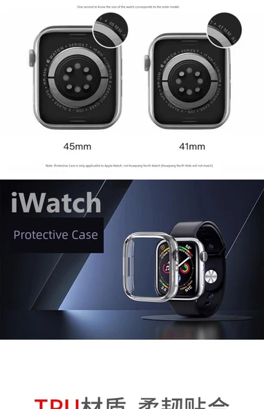 Apple Watch 4/5/6 SE 40mm Şeffaf Yumuşak Kılıf - 8