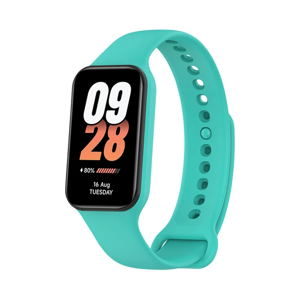 Xiaomi Band 8 Active Uyumlu Silikon Kordon - Su Yeşili