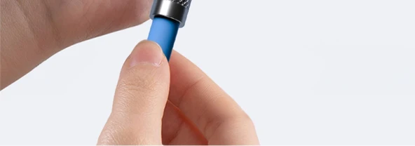 USB-C - Lightning Hızlı Şarj Kablosu - 1m - Kırmızı Turuncu + Gök Mavisi - 10