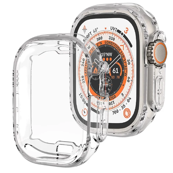 Apple Watch 42mm (1/2/3) Şeffaf TPU Kılıf - Tam Koruma