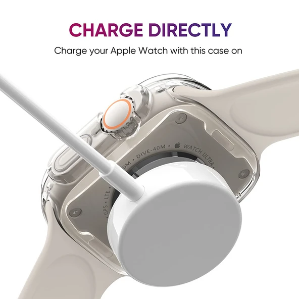 Apple Watch 42mm (1/2/3) Şeffaf TPU Kılıf - Tam Koruma - 10