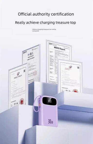 Mini Taşınabilir Powerbank 10000mAh - Yeşil - Flagship Edition - 5