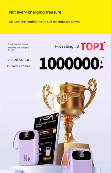 Mini Taşınabilir Powerbank 10000mAh - Yeşil - Flagship Edition - 7