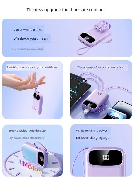 Mini Taşınabilir Powerbank 10000mAh - Yeşil - Flagship Edition - 2