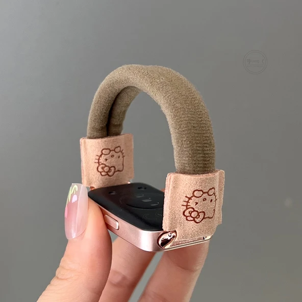 Huawei Bileklik 7/7NFC Kauçuk Kordon KT Kedi - Haki-5