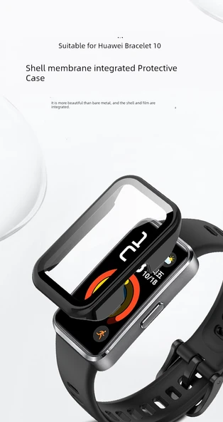 Huawei Band 10 Uyumlu Siyah Koruyucu Kılıf - 9