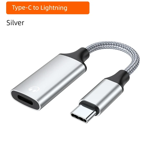 Type-C - Apple Kulaklık Adaptörü - Gümüş