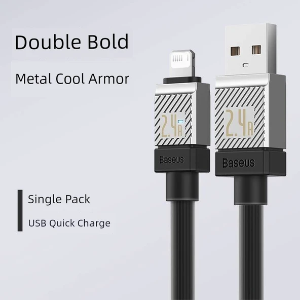 USB-C - Lightning Hızlı Şarj Kablosu 2m - Siyah (2 Adet)