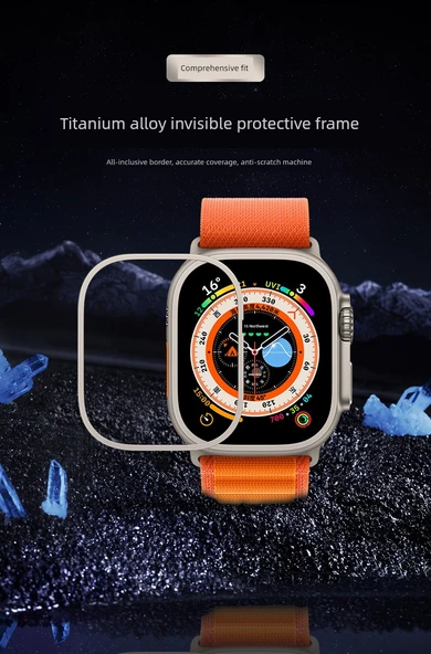 Apple Watch Ultra Görünmez Kırılmaz Kılıf - Şeffaf - 11