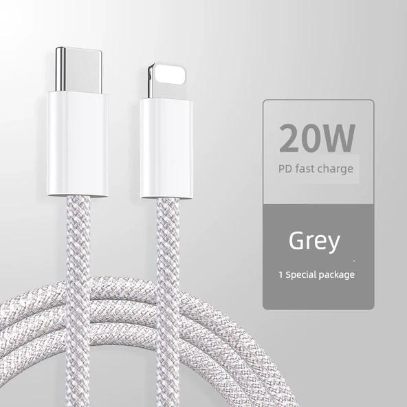 Apple Lightning USB-A Kablo 2m - Uzay Grisi - PD20W Sertifikalı
