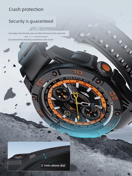 Xiaomi Watch S4 Spor Kılıf - Dijital Saf Siyah - Kılıf Seti - 4