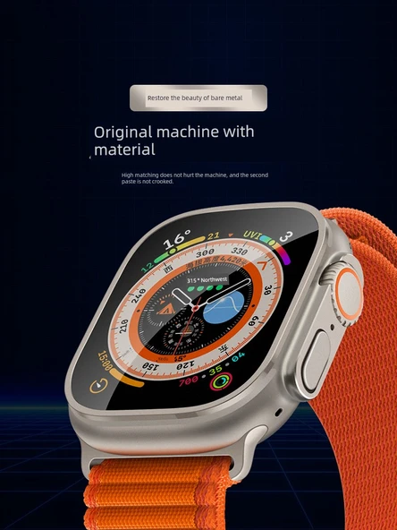 Apple Watch Ultra Görünmez Kırılmaz Kılıf - Şeffaf - 4
