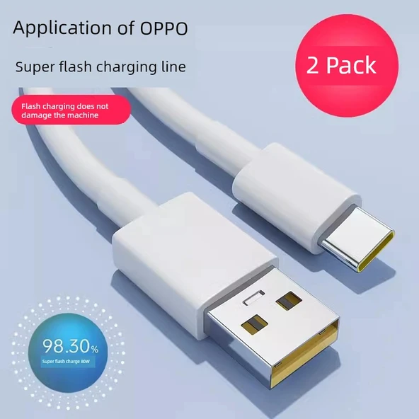1m Süper Hızlı Şarj Kablosu (2'li Paket)