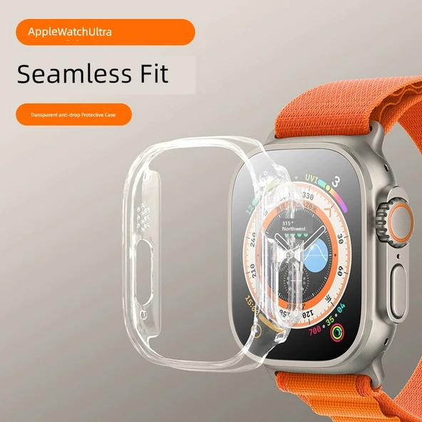 Apple Watch Ultra Görünmez Kırılmaz Kılıf - Şeffaf
