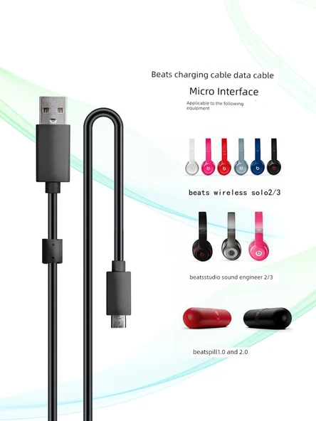 Beats Kulaklık Şarj Kablosu - 1.5m Manyetik Halkalı - 6