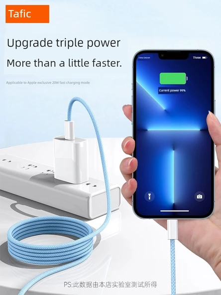 Apple Lightning USB-A Kablo 1m - Gök Mavisi - USB Sertifikalı (2'li Paket) - 3