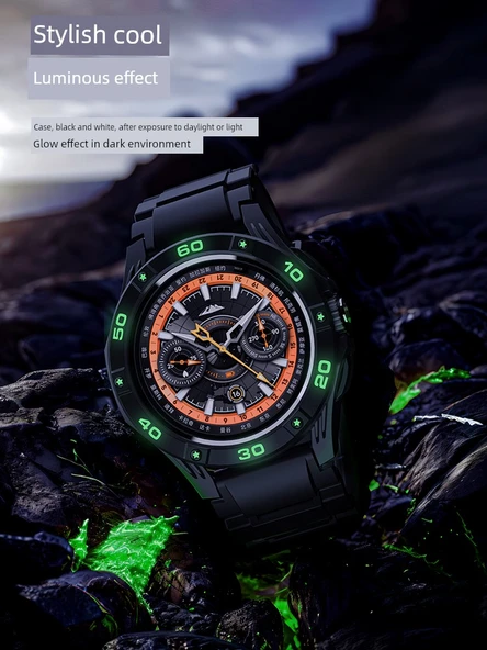 Xiaomi Watch S4 Spor Kılıf - Dijital Saf Siyah - Kılıf Seti - 6