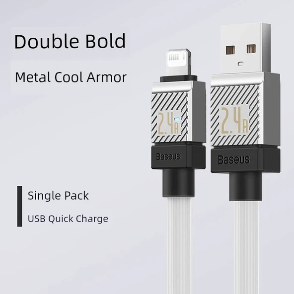 USB-C - Lightning Hızlı Şarj Kablosu 2m - Beyaz (2 Adet)