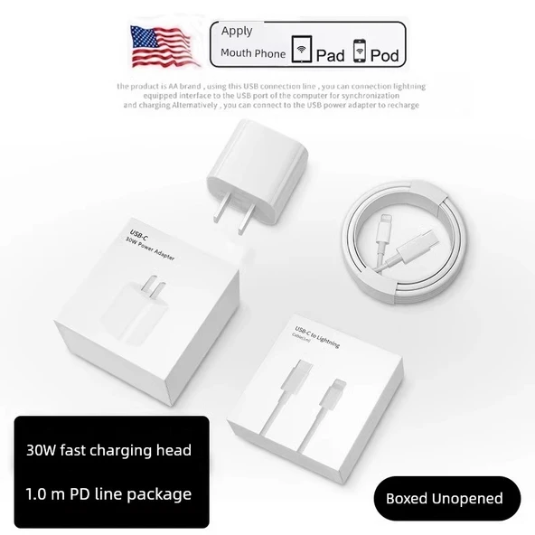 The First Guard 45W USB-C - USB-C Hızlı Şarj Kablosu PD30W Şarj Başlıklı - 1.0 Metre (8-14 Serisi)