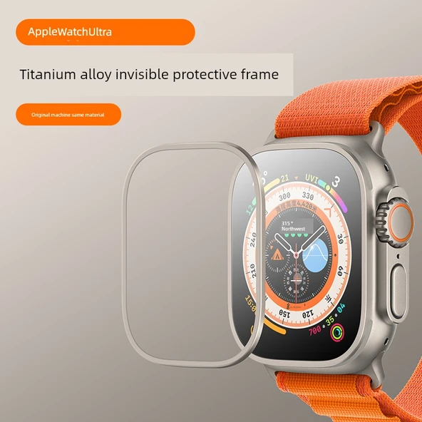 Apple Watch Ultra Titanyum Alaşımlı Görünmez Çerçeve Koruma