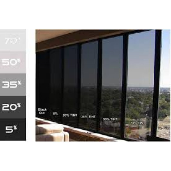 Carub Cam Filmi 50Cmx 6M Koyu Siyah Oto Balkon Ev Ofis Cam Filmi - 8