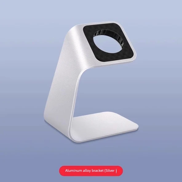 Apple Watch Şarj Standı - Gümüş Alüminyum Alaşımlı Braket