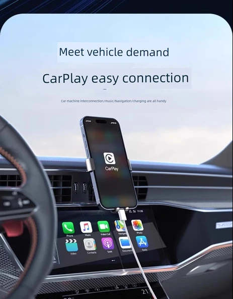iPhone 15/16 USB-C - USB-C Carplay Örgülü Şarj Kablosu 2.0m (Model 1) - 5