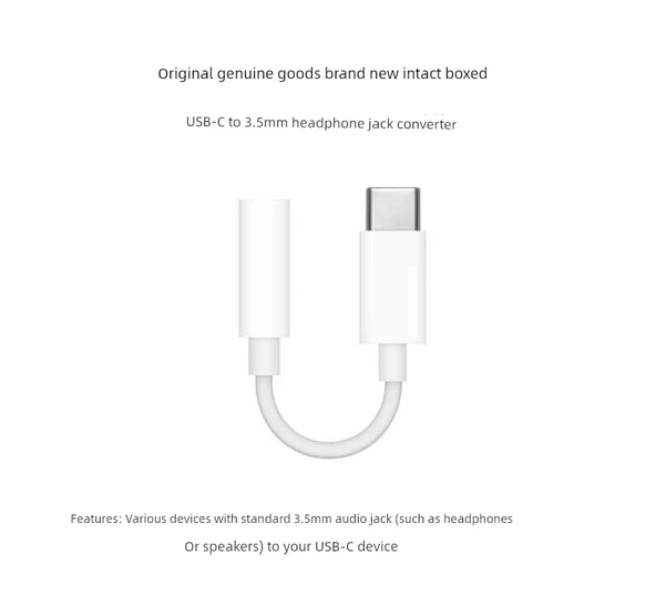 USB-C - 3.5mm Kulaklık Adaptörü - Orijinal - 6
