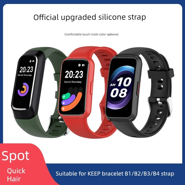 Keep B3 Akıllı Bileklik Silikon Kordon - Siyah - 4