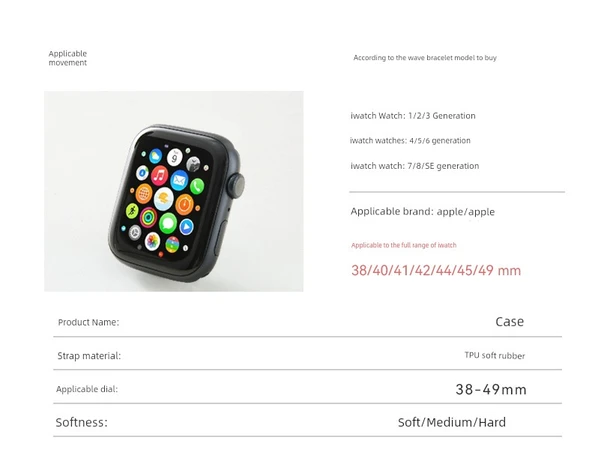 Apple Watch 44mm Elektro Kaplama Altın Düz Kenar Yumuşak Kılıf ve Su Jeli Film - 8