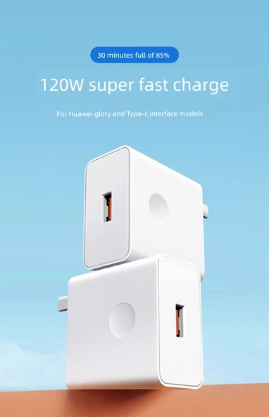 120W Süper Hızlı Şarj Başlığı + 6A Süper Hızlı Şarj Kablosu 1.5 m - 8