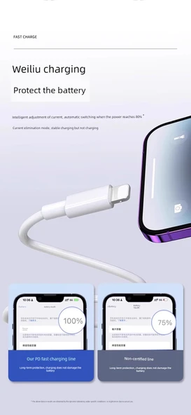 Hızlı Şarj Kablosu - 1.5 Metre - USB - 10